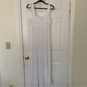 BB Dakota Steve Madden White Summer Ruffle Dress